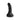 Ribbed Anal Dildo Black Small