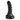 Ribbed Anal Dildo Black Large