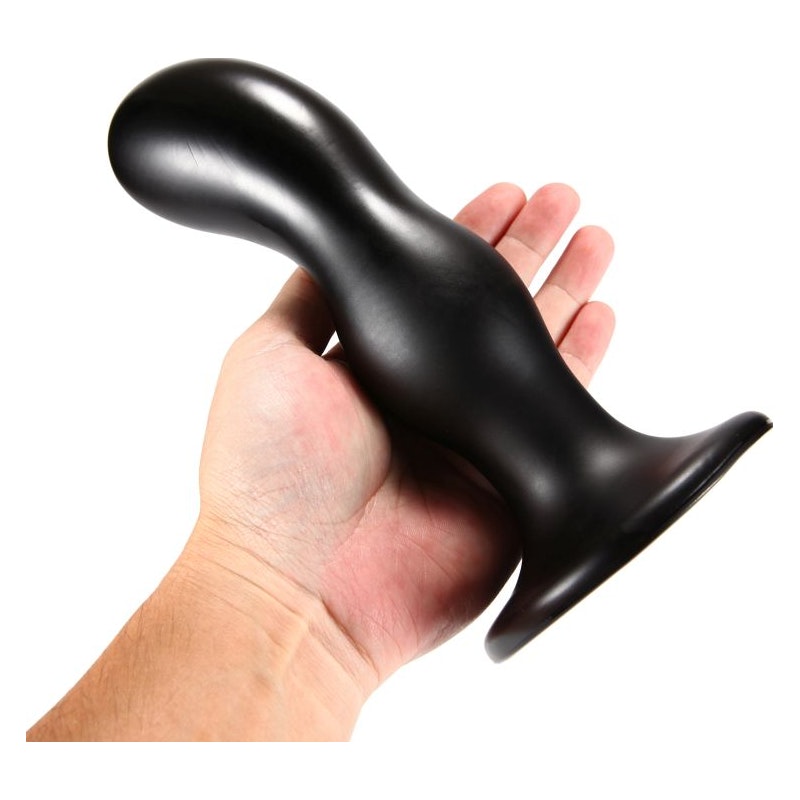 Oval Head Butt Plug Black