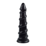 Spiral Cone Butt Plug Black