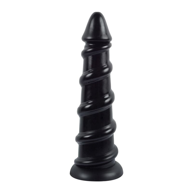 Spiral Cone Butt Plug Black