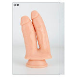 Double Penetration Twin Dildo Flesh