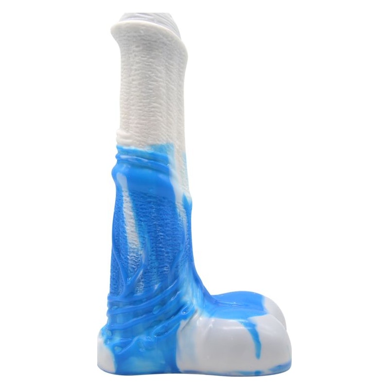 Horse Dildo Blue/White