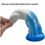 Swirl Dildo Blue/White