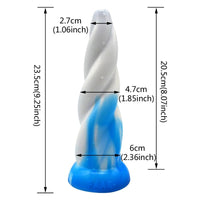 Swirl Dildo Blue/White