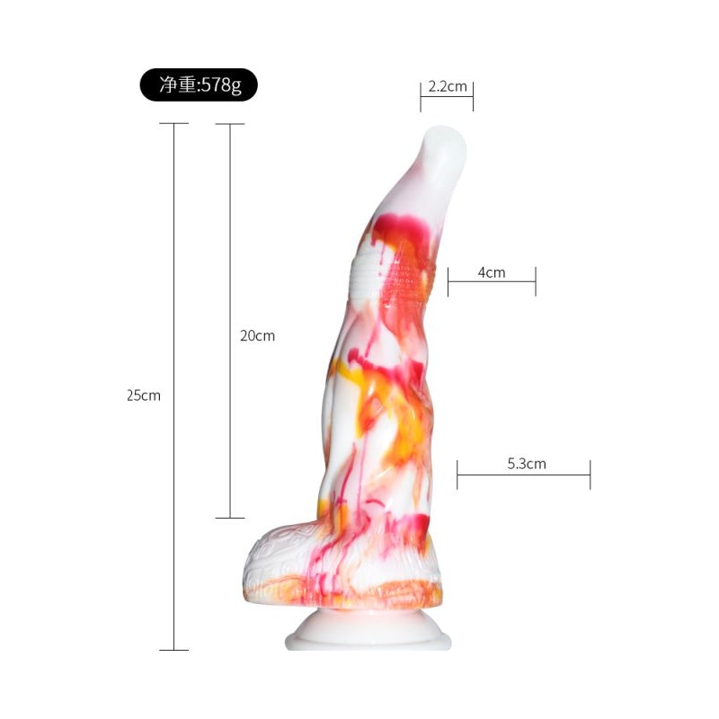 Alien Beast Large Dildo Flame