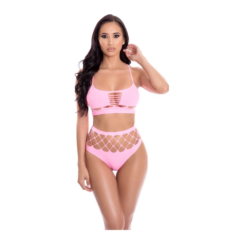 Neon Dreams 2 Pc Bra Set Black