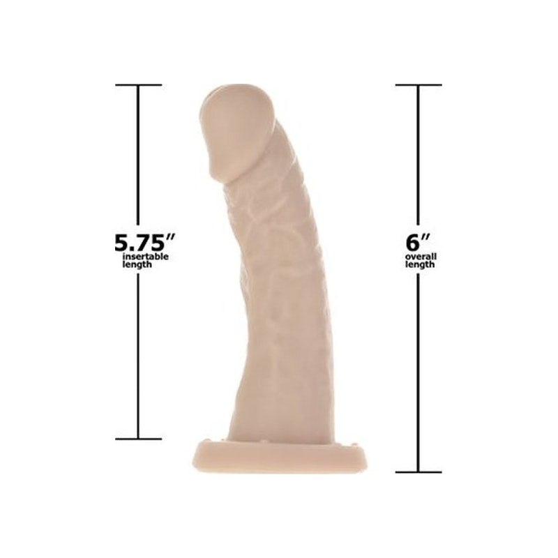 Edward  6"  Dong w Bullet Beige