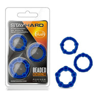 Stay Hard Beaded Cock Ring Blue