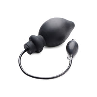 Ass Pand Large Inflatable Silicone Plug Black