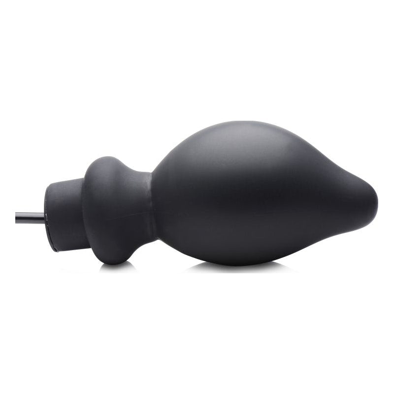 Ass Pand Large Inflatable Silicone Plug Black