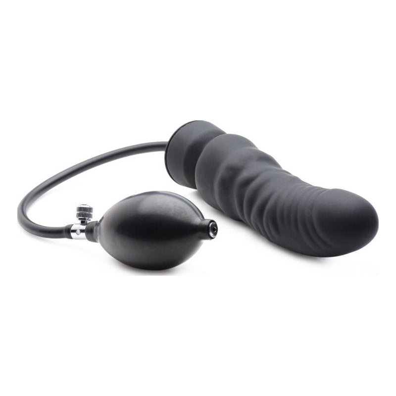 Dick Spand Inflatable Silicone Dildo Black