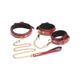 6 Pc Bondage Set Burgundy