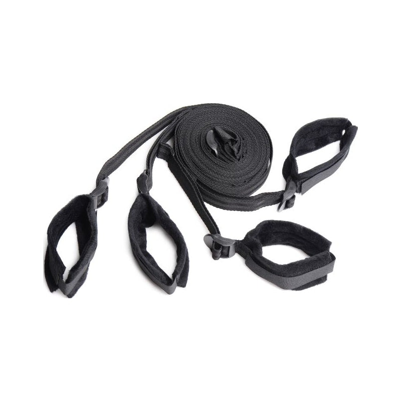 Bed Restraint Bondage Kit Black