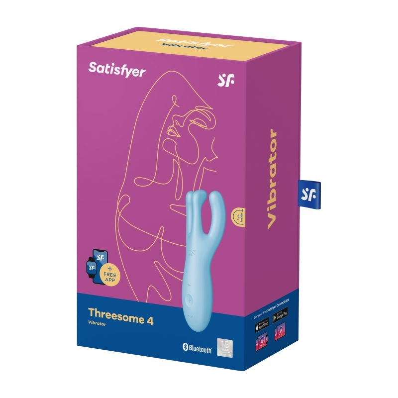 Satisfyer Threesome 4 Connect App Layon Vibrator Blue