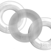 Hunky Junk 3 pc Cockrings White Ice