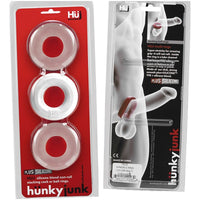 Hunky Junk 3 pc Cockrings White Ice