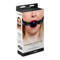 Whip Smart Diamond Deluxe Ball Gag Black