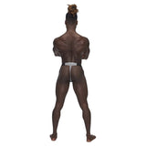 Male Power Sexagon Micro V Thong Grey