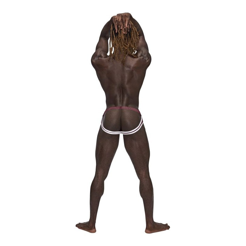 Male Power Sport Mesh Jock Burgundy