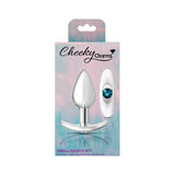 Cheeky Charms Silver Anchor Butt Plug w Clear and Teal Jewel Kit