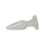 Pillow Talk Fancy Luxurious Glass Anal Plug w Clear Gem