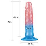 Dazzle Studs Dildo 7in Pink/Blue