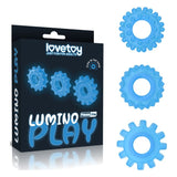 Lumino Play Penis Rings 3 Pc