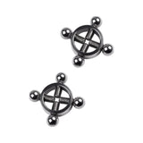 Silver Metal 2 Pc Nipple Clamps