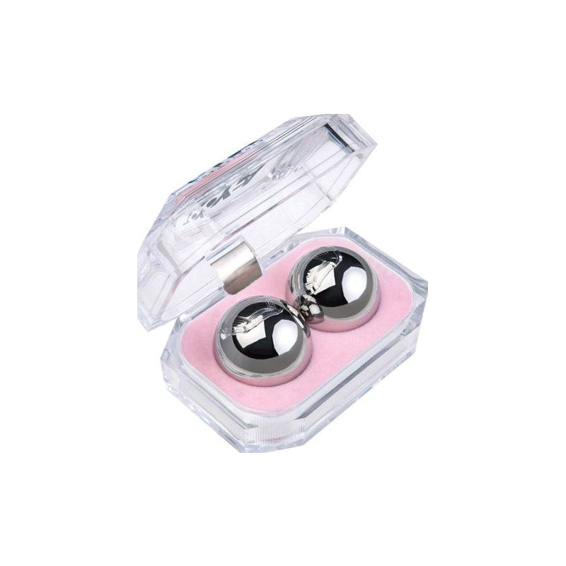 Silver Metal 2 Pc Vaginal Balls 3cm