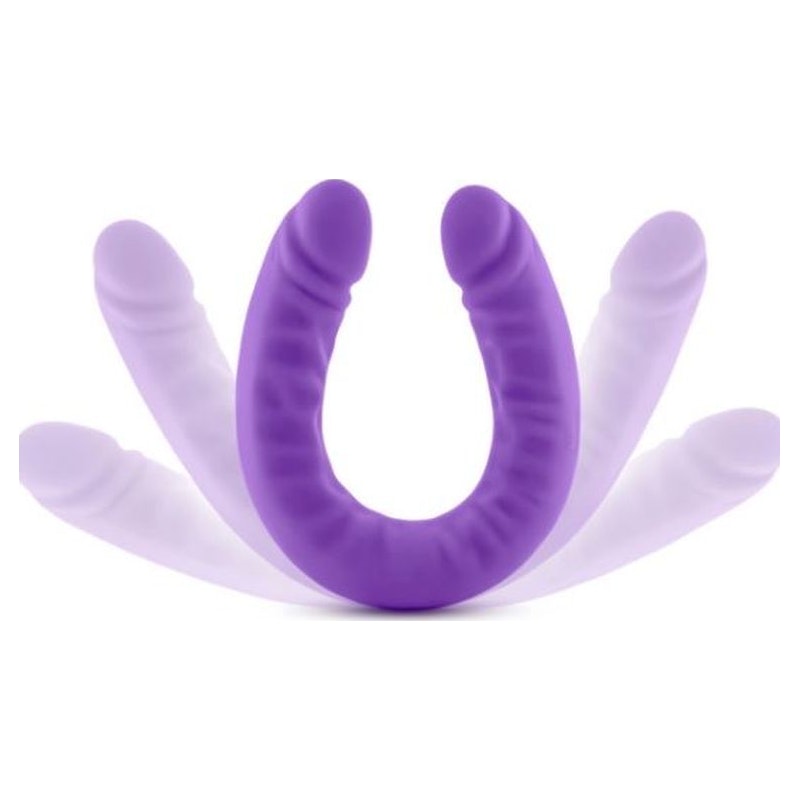 Ruse Silicone Slim 18in Purple Double Dong