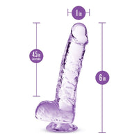 Naturally Yours 6" Crystaline Dildo Amethyst