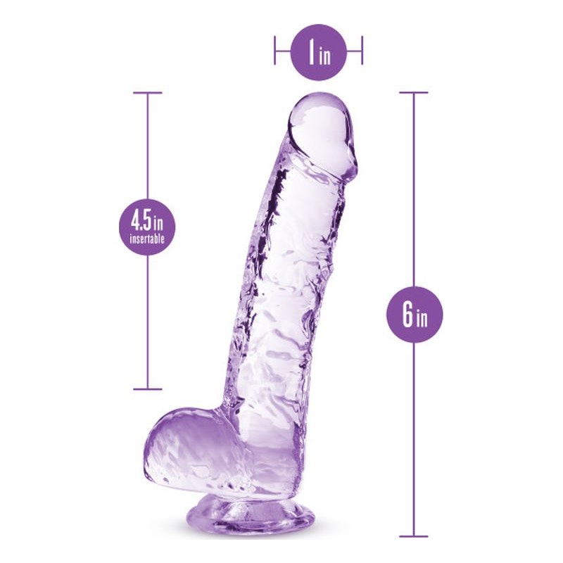 Naturally Yours 6" Crystaline Dildo Amethyst