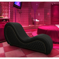 Kama Sutra Chaise Love Lounge Studded and Quilted Black