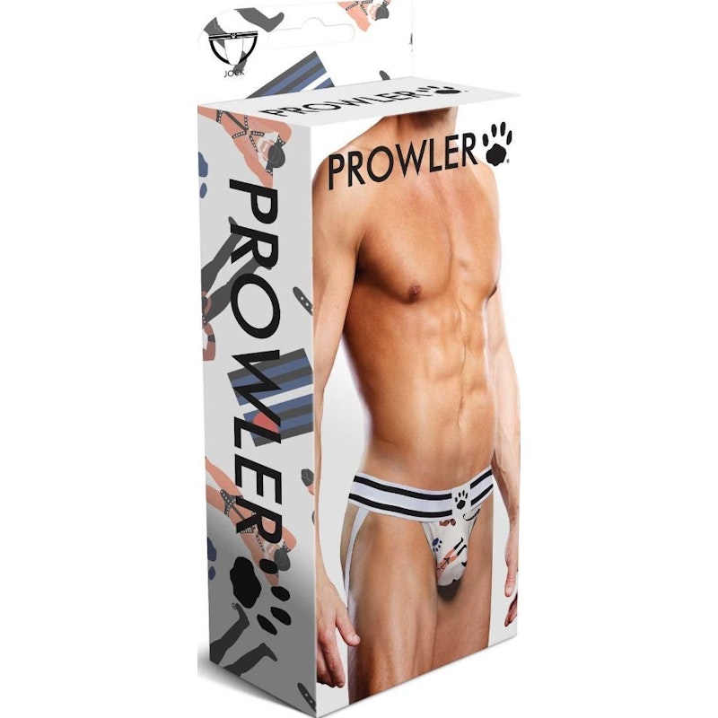 Prowler Leather Pride Jock Strap Black White