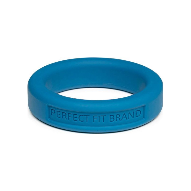 Classic Silicone Medium Stretch Penis Ring 36mm Blue