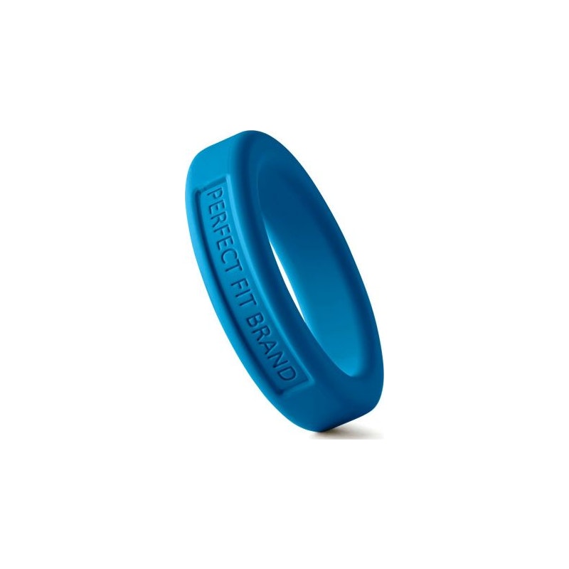 Classic Silicone Medium Stretch Penis Ring 36mm Blue