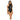 Stretch Wetlook Mesh Panel Bodysuit Black