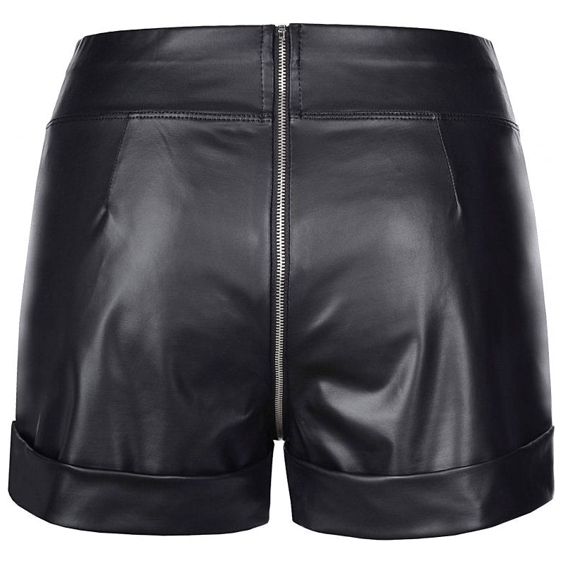 Stretch Wetlook Mesh Panel Bodysuit Black
