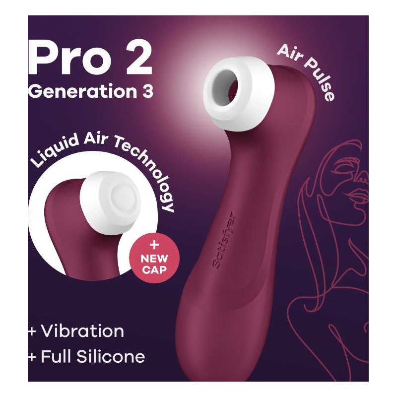Satisfyer Pro 2 Gen 3 with Liquid Air Wine Red