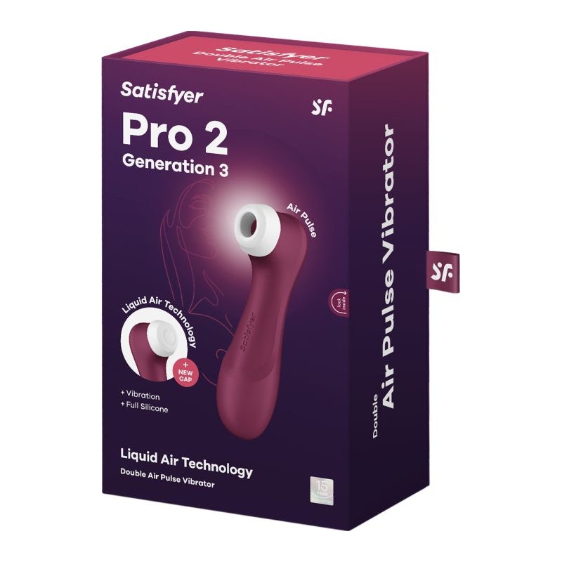Satisfyer Pro 2 Gen 3 with Liquid Air Wine Red