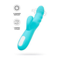 JOS Merry Swirl Rotating Shaft Rabbit Vibrator Blue