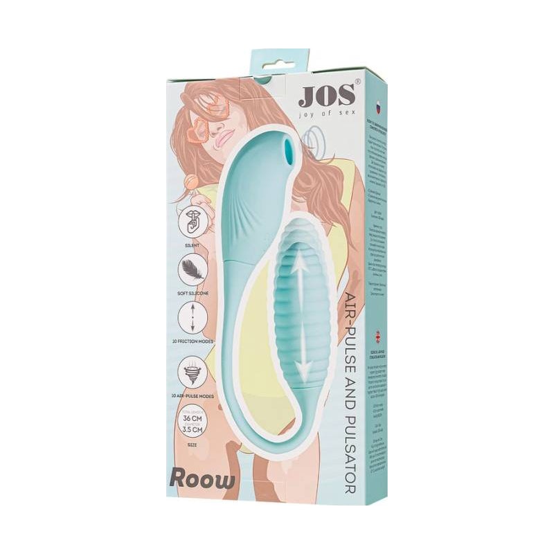 JOS Roow Vaginal and Clitoral Air Pulse Stimulator Blue