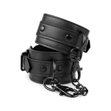 Faux Leather Ankle Cuffs Black